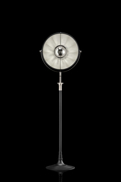 Fortuny Atelier 41 floor lamp black and silver leaf