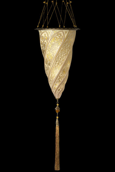 Fortuny Cesendello ceiling gold glass lamp