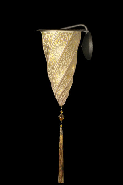 Fortuny Cesendello glass wall applique gold lamp