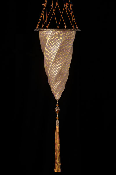 Fortuny Cesendello gold mosaic glass lamp