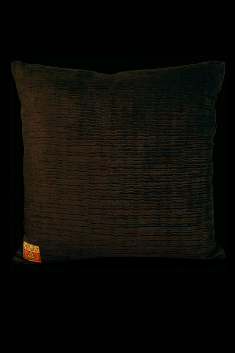 Venetia Studium Barbarigo Square Black Velvet Cushion back
