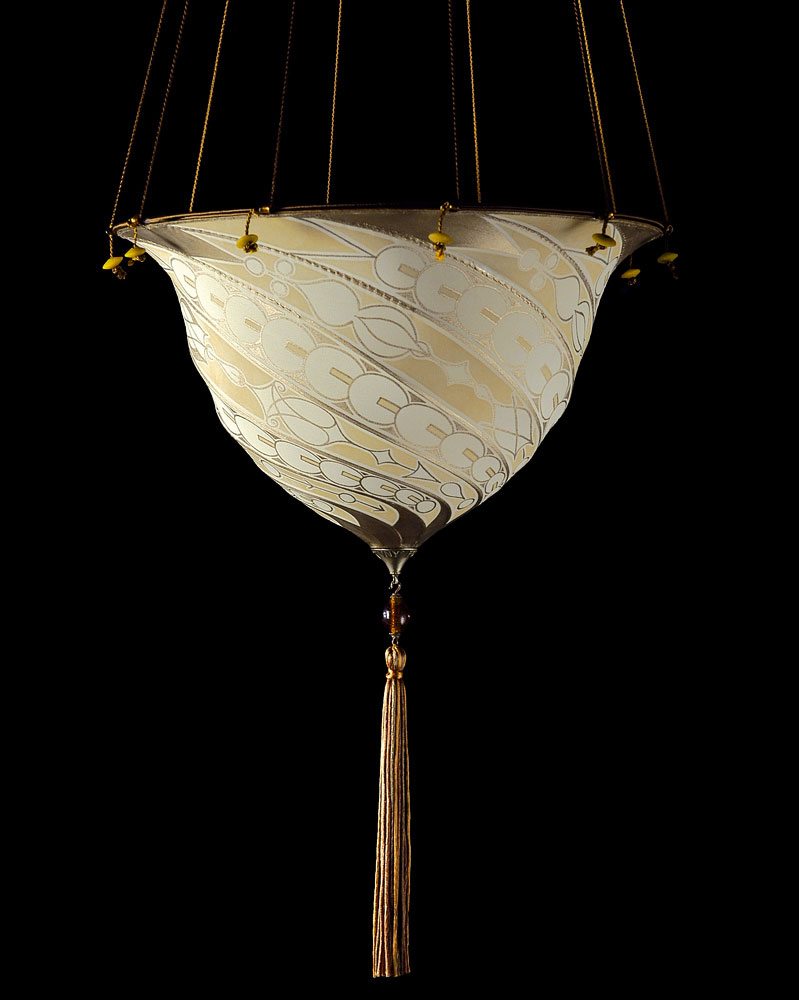 Fortuny Samarkanda Decò silk lamp