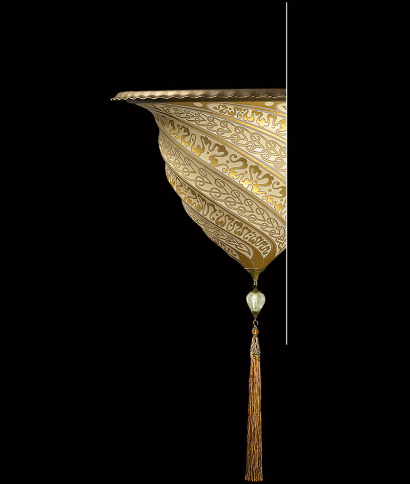 Fortuny Samarkanda wall applique gold glass lamp