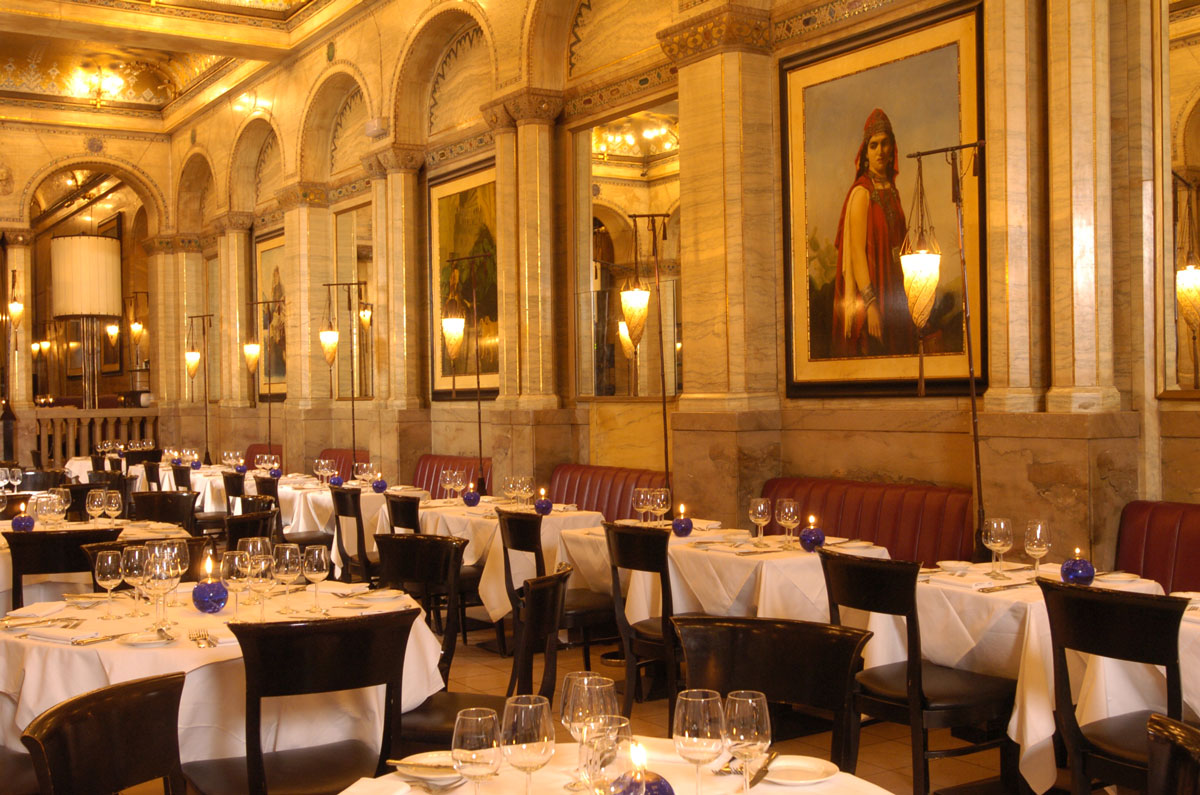 Criterion Restaurant in London with Fortuny Cesendello floor lamps