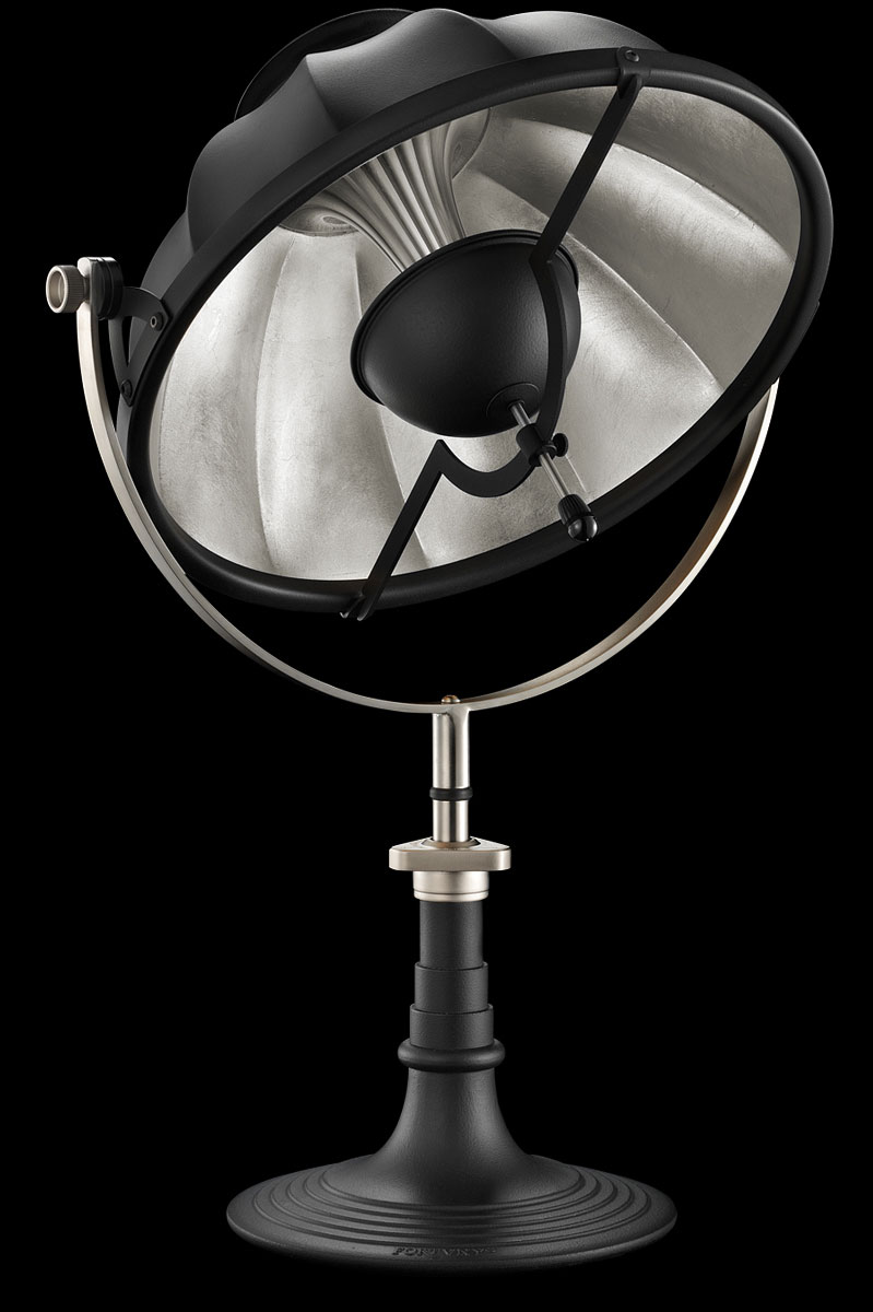 Fortuny Armilla 41 Table Lamp Black & Silver Leaf