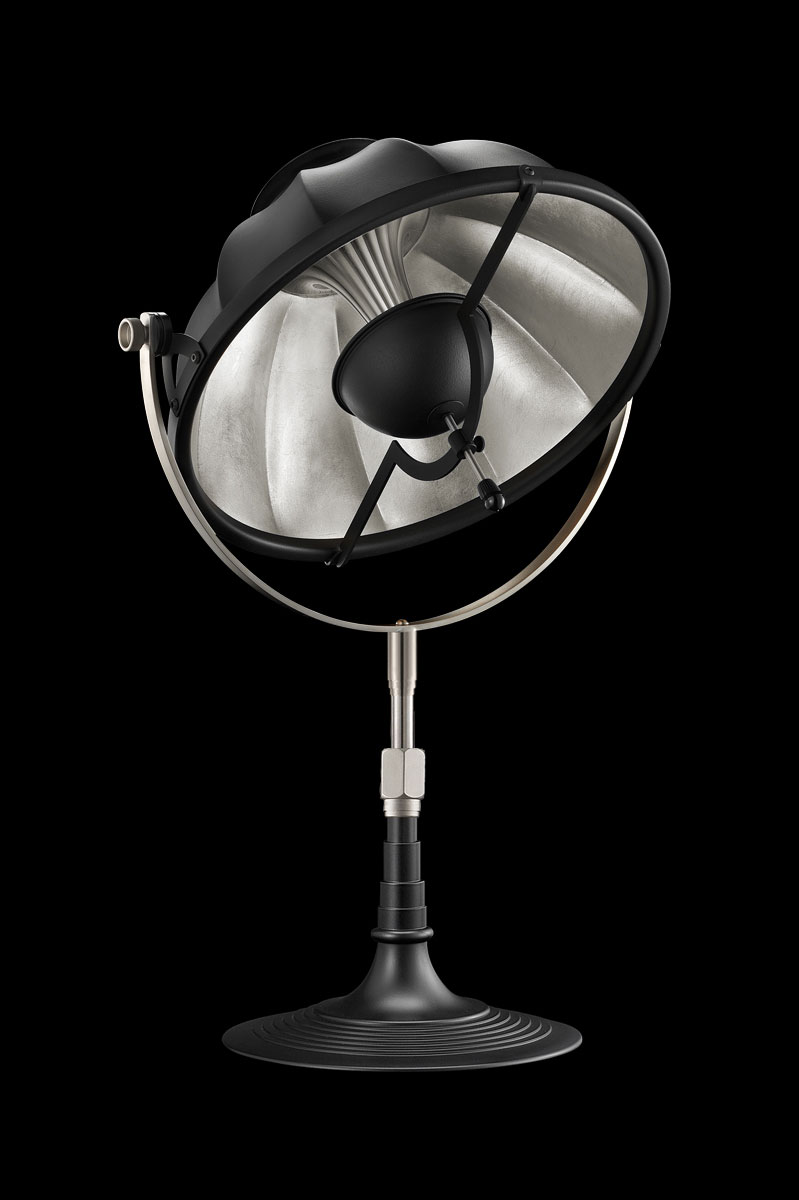 Fortuny Armilla 32 Table Lamp Black & Silver Leaf
