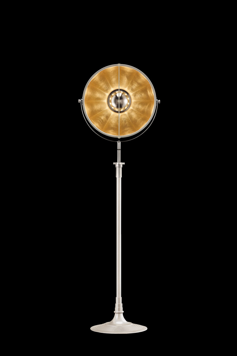 Fortuny Atelier 41 floor lamp white & gold leaf