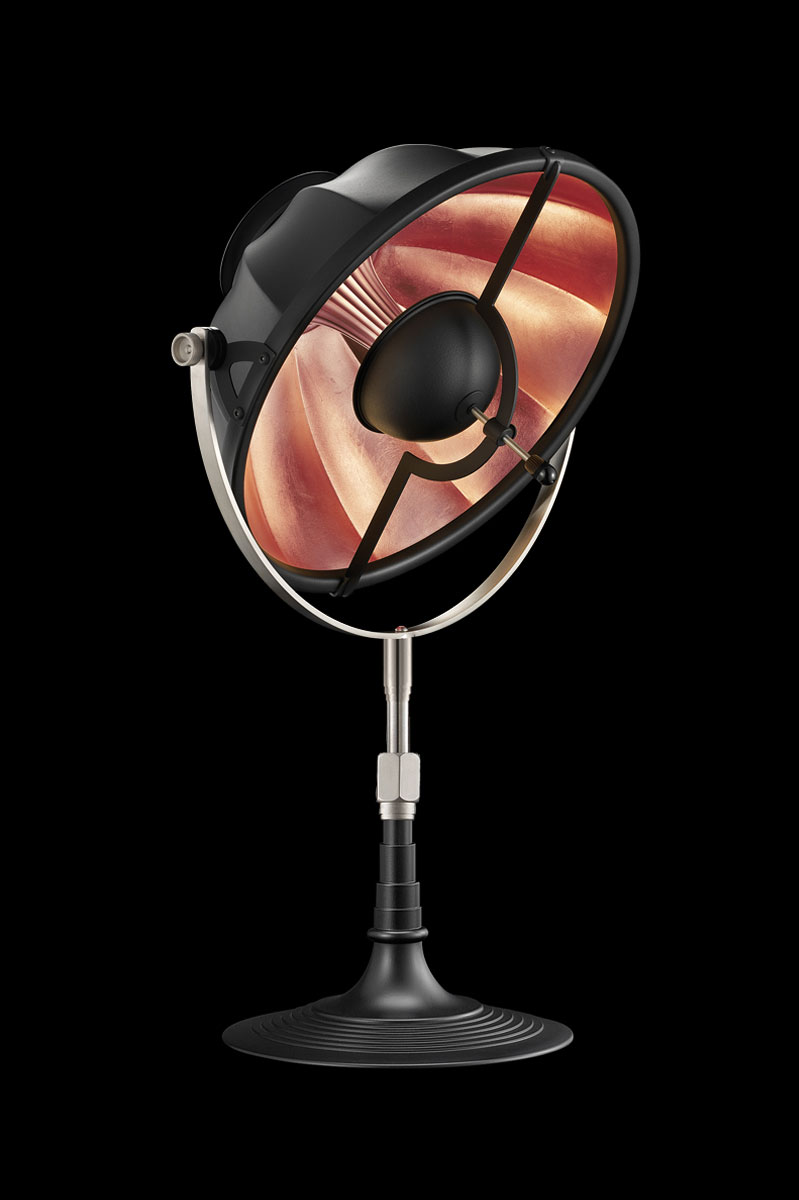 Fortuny Armilla 32 table lamp black and copper leaf