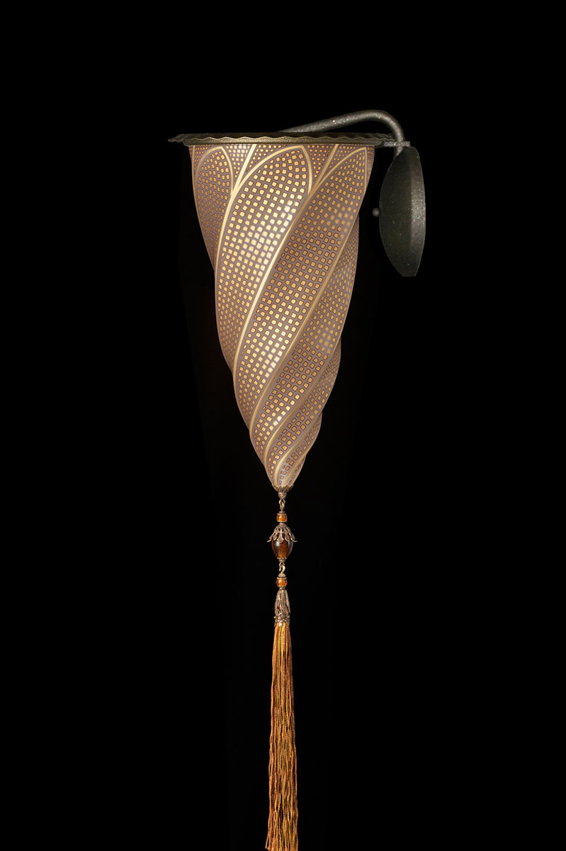 Fortuny Cesendello gold mosaic glass wall applique lamp