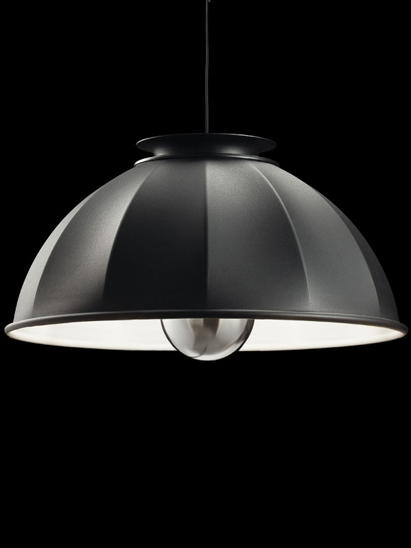 Fortuny Cupola 76 black and white suspended lamp