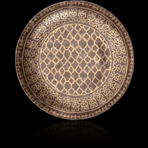 Fortuny Ashanti grey round large platter