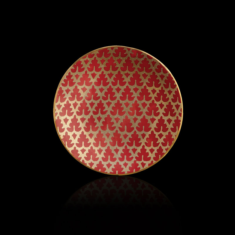 Fortuny Murillo red tableware canape plates set of 4