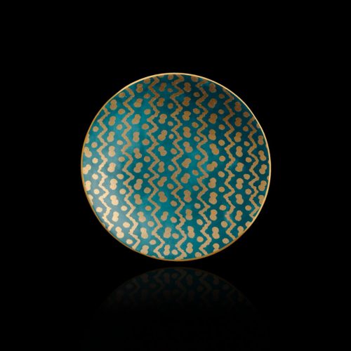 Fortuny Tapa teal blue tableware canape plates set of 4