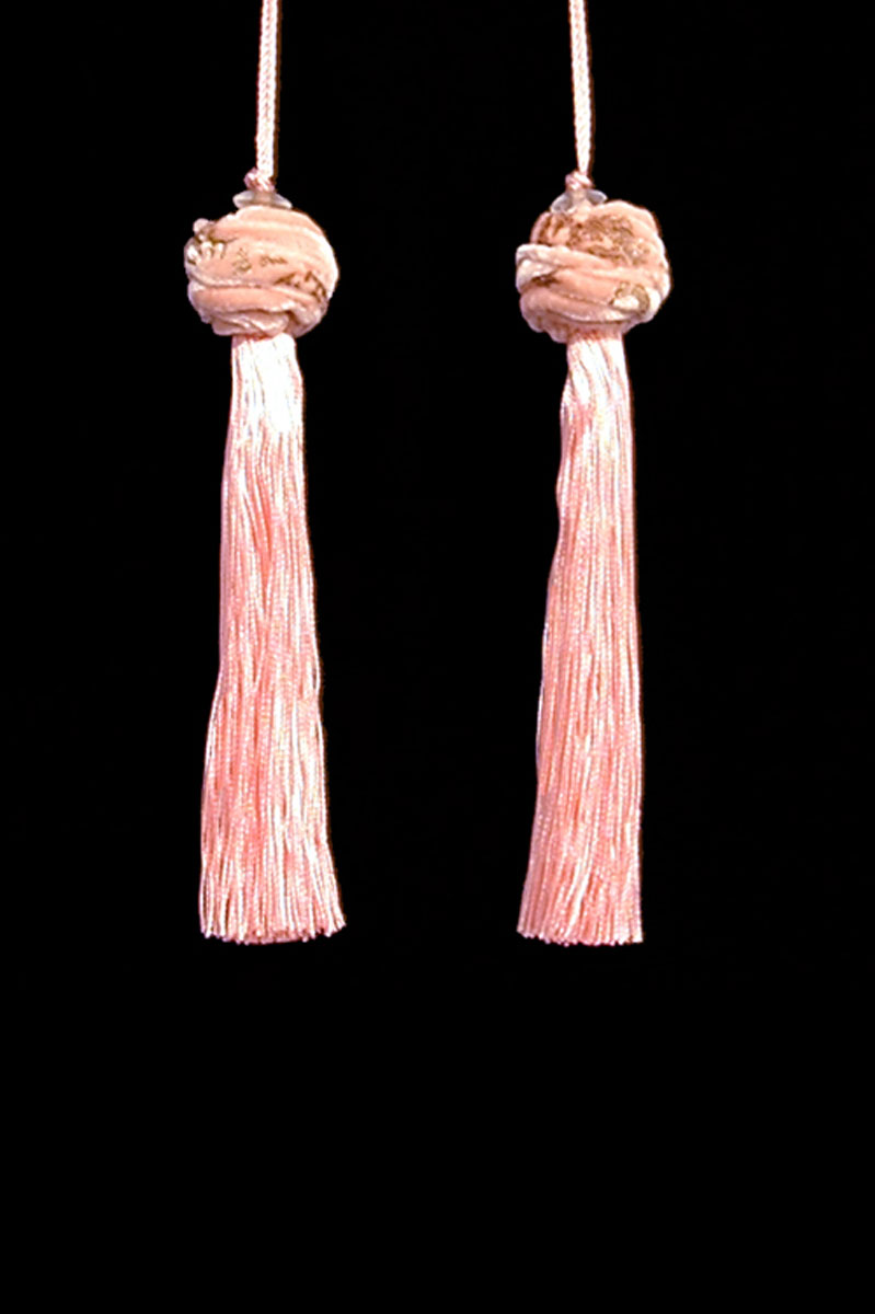 Venetia Studium Turbante couple of powder pink key tassels