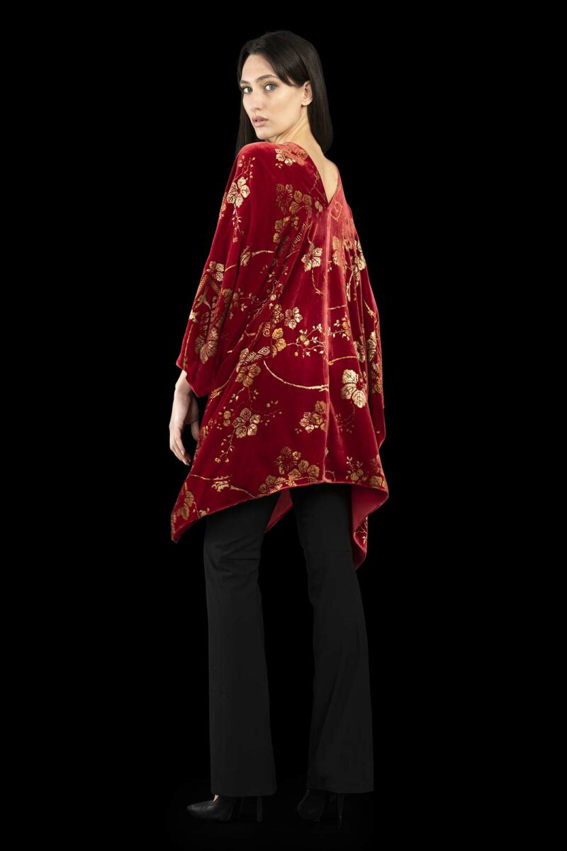 Fortuny printed velvet short evening coat