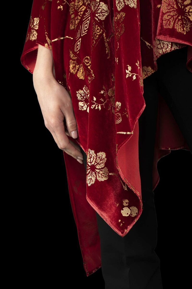 Fortuny printed velvet short evening coat