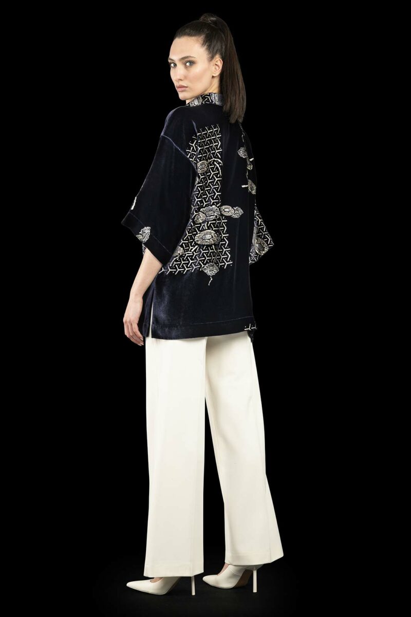 Fortuny printed velvet kimono