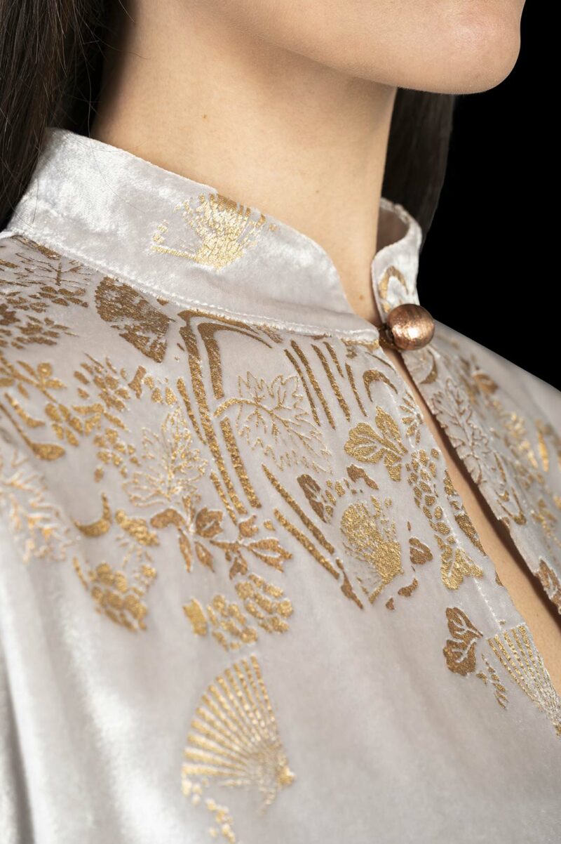 Fortuny printed velvet kimono