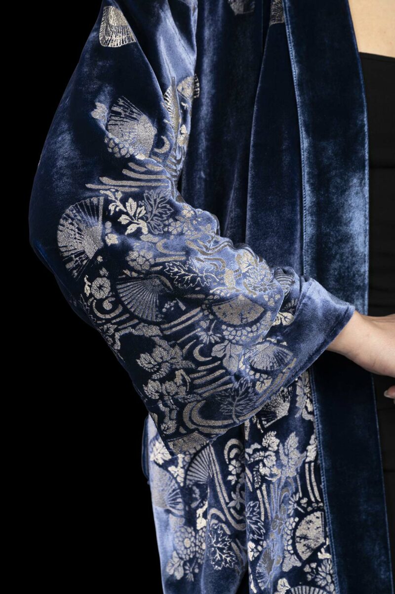 Fortuny printed velvet kimono