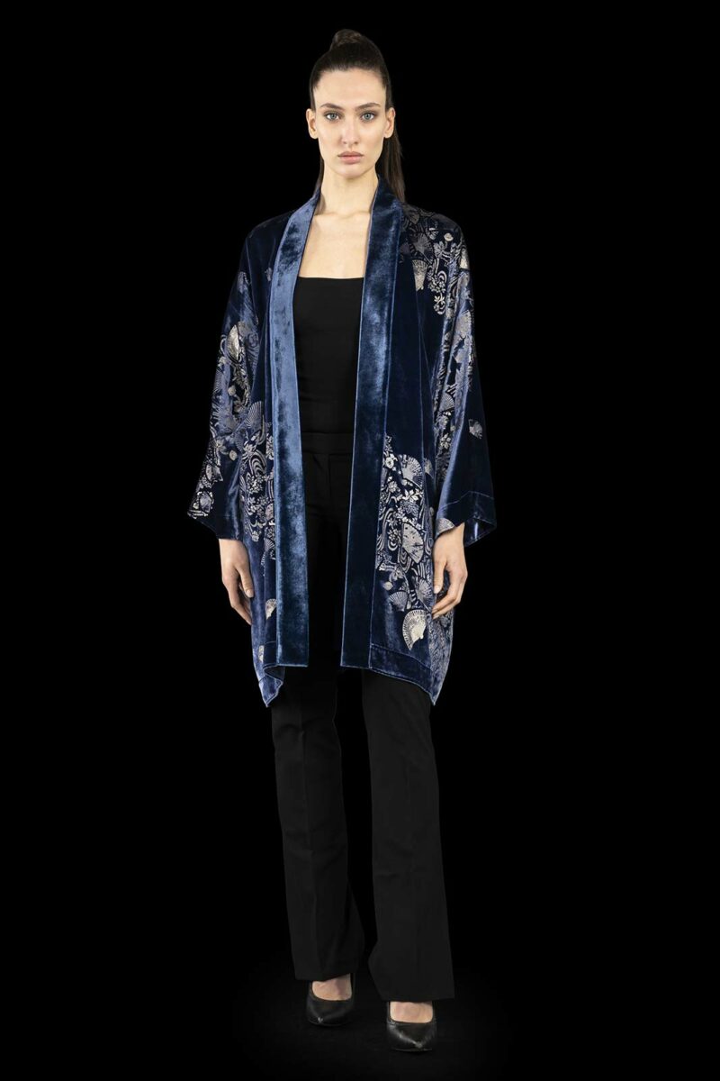 Fortuny printed velvet kimono