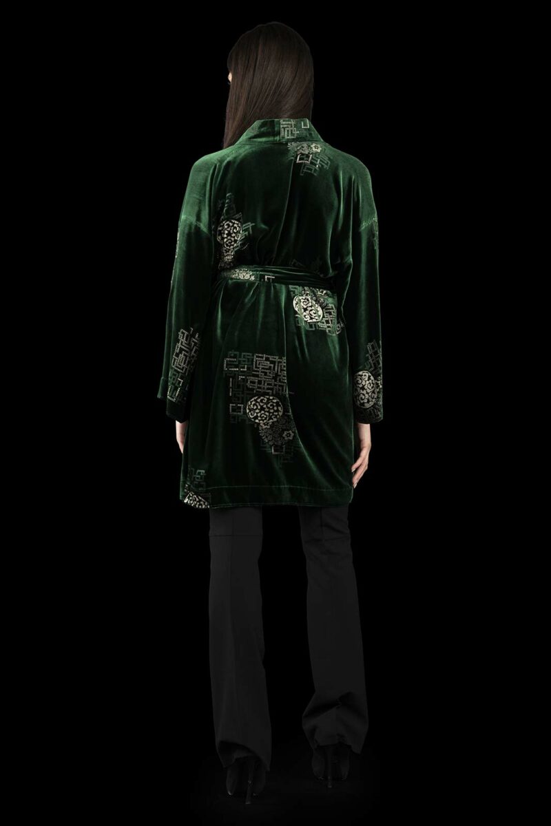 Fortuny printed velvet kimono