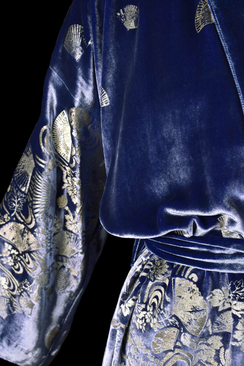 Fortuny printed velvet kimono