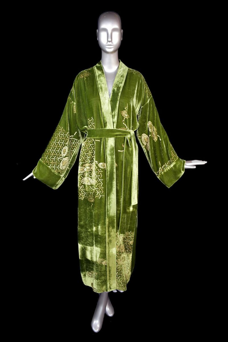Venetia Studium printed velvet long evening coat