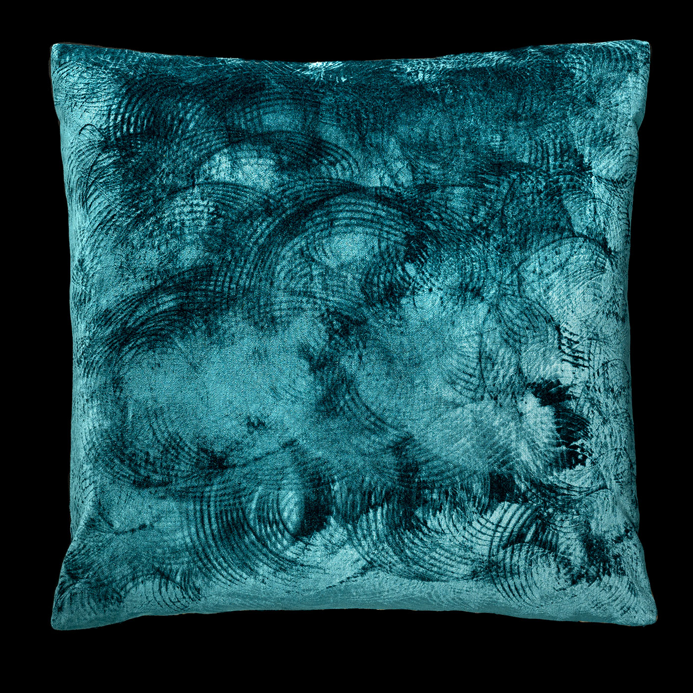 Teal and ochre cushions top