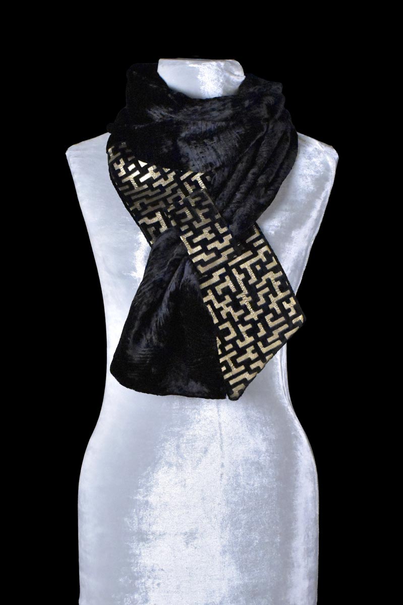 Fortuny printed velvet scarf