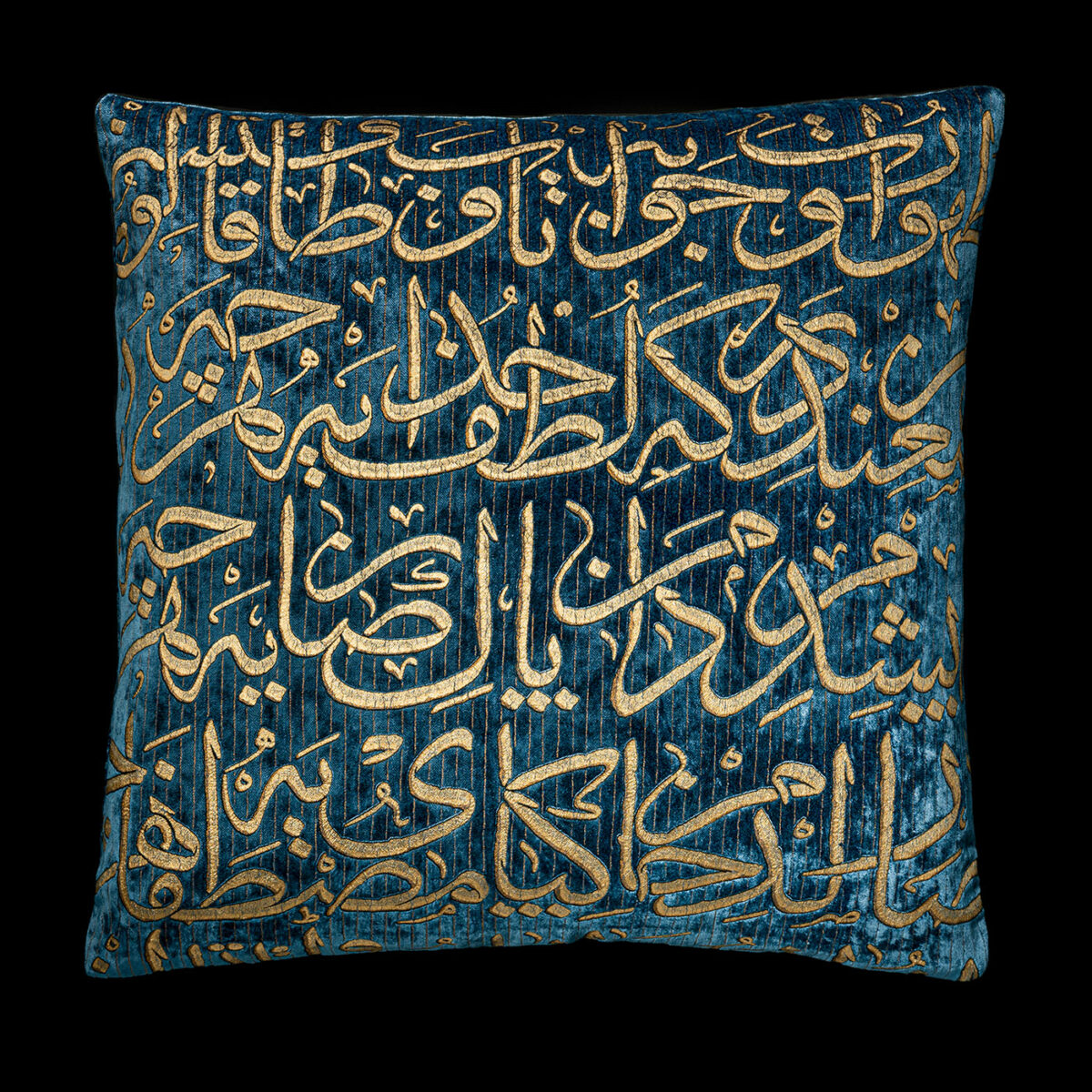 Printed velvet cushion