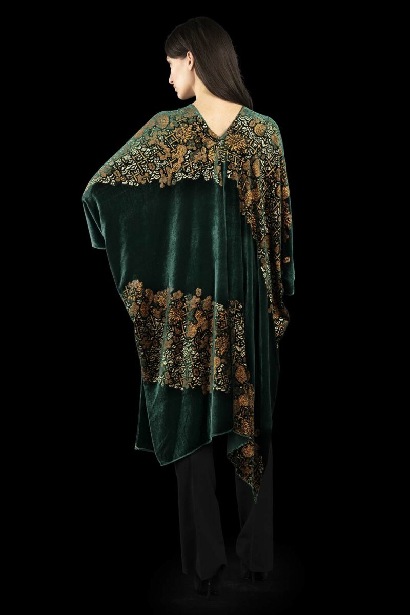 Fortuny printed velvet evening coat