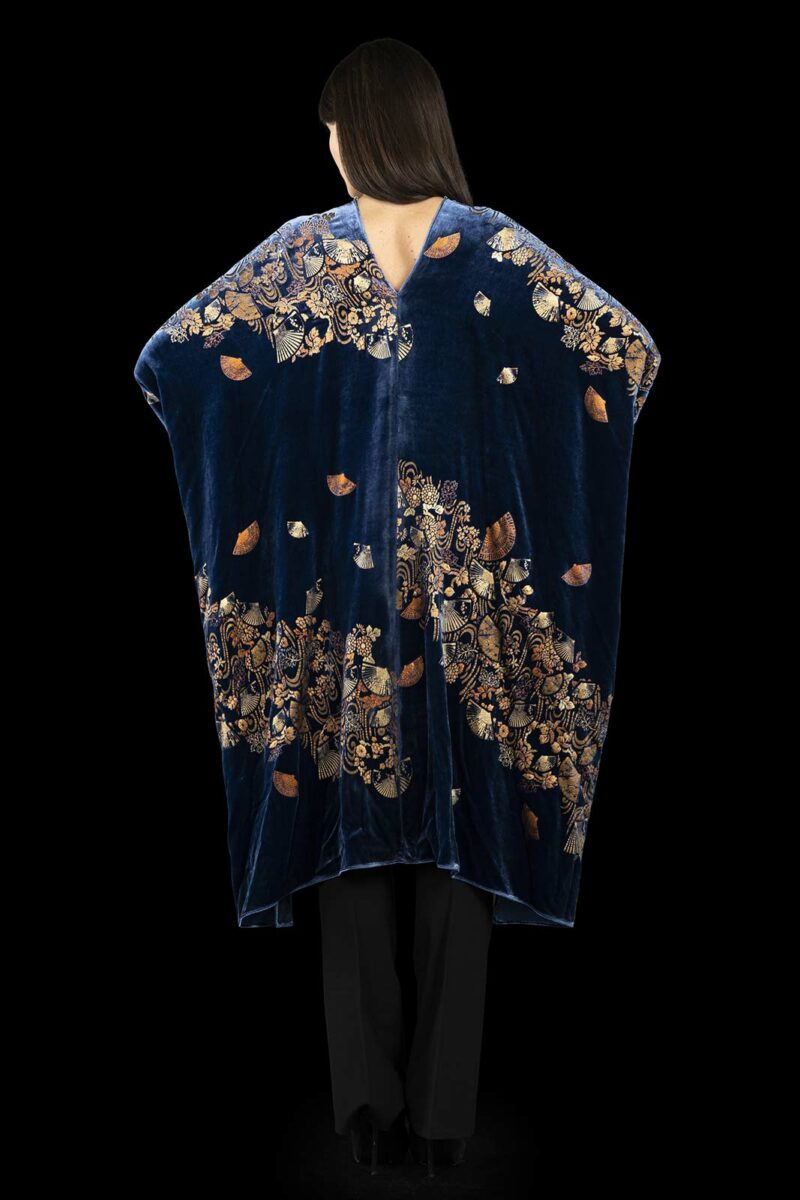 Fortuny printed velvet evening coat
