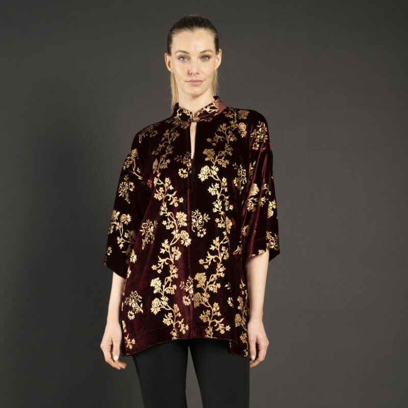 Fortuny Isabel | Printed velvet Kimono Coat