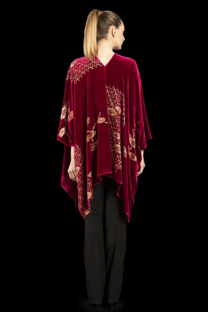 Fortuny printed velvet short evening coat