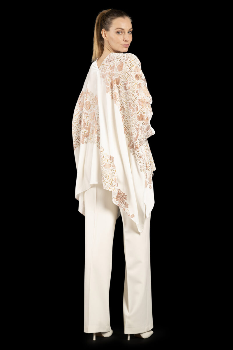 Fortuny printed velvet short evening coat