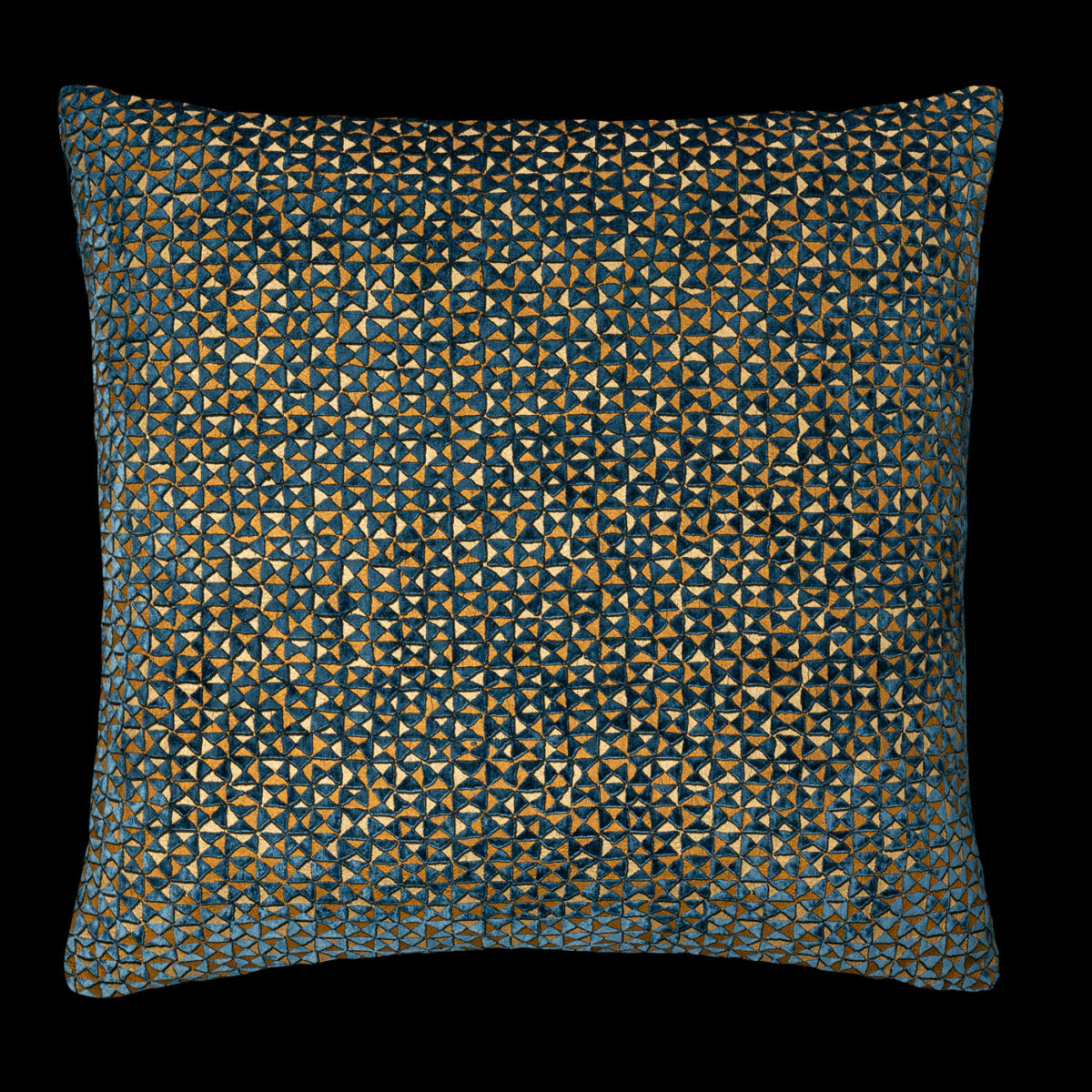Printed velvet cushion