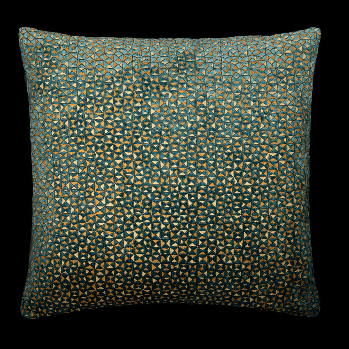 Printed velvet cushion