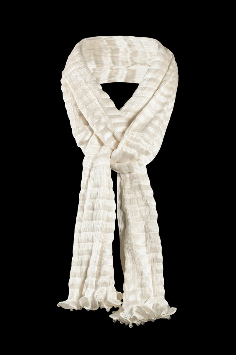 Fortuny pleated silk scarf