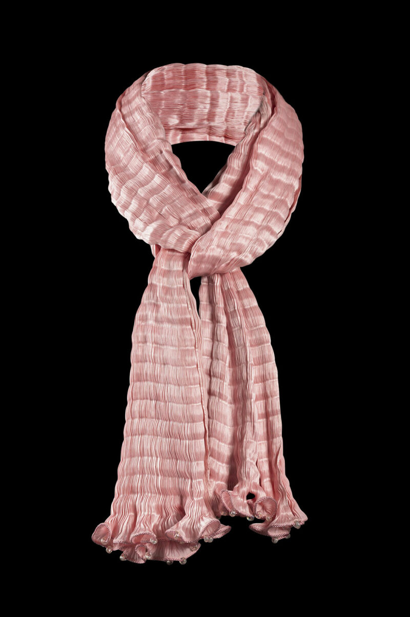 Fortuny pleated silk scarf