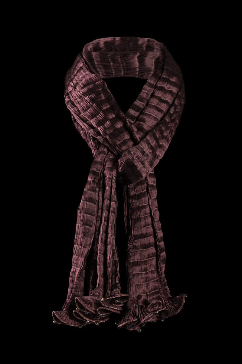 Fortuny pleated silk scarf