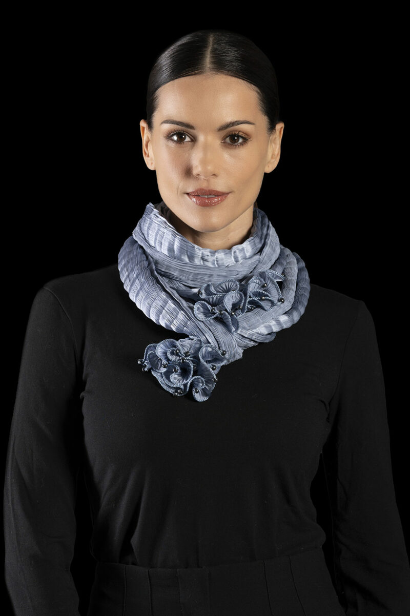 Fortuny pleated silk scarf