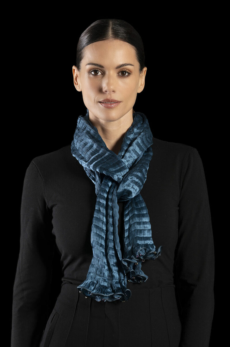 Fortuny pleated silk scarf