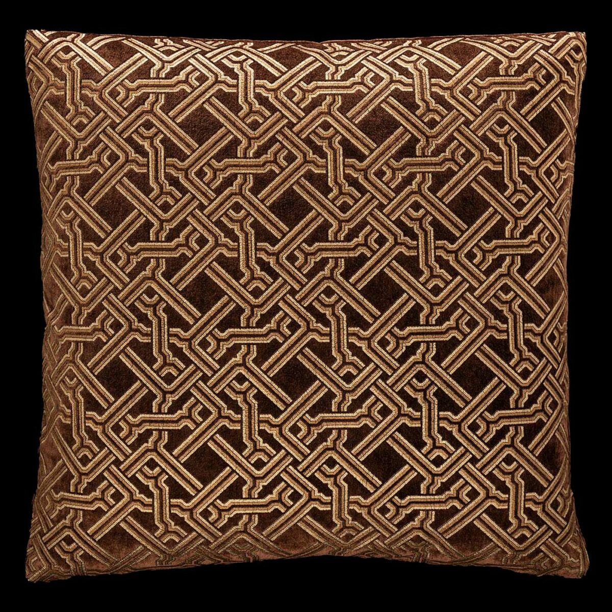 Delphos Velvet Cushion Cocoa