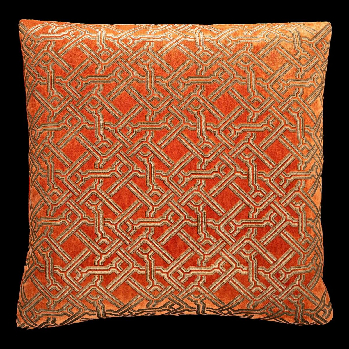 Delphos Velvet cushions zaragoza Orange