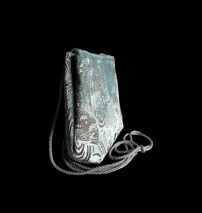 Fortuny Gioia hand printed velvet bag