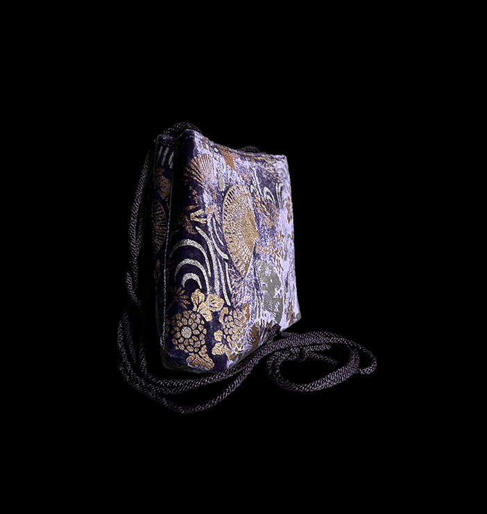 Fortuny Gioia hand printed velvet bag