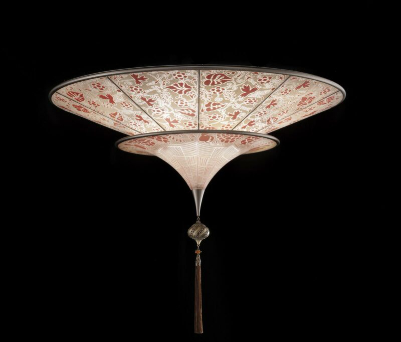 Fortuny Scheherazade 2 tiers Floral glass lamp