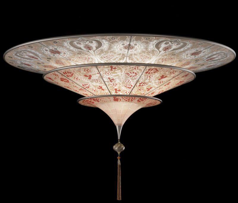 Fortuny Scheherazade 3 tiers Floral glass lamp