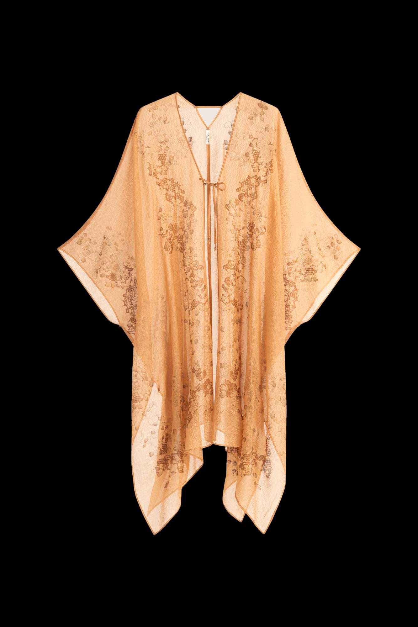Esther Evening Coat in Crepe Georgette | Ramage Light Biscuit
