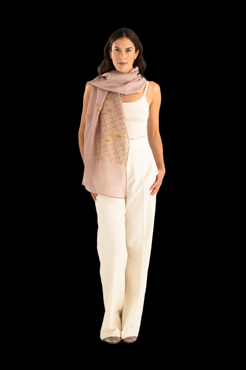 Crepe Georgette Scarf | Japan Mauve